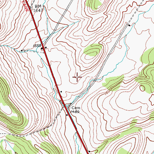 Topographic Map of Cherry Valley - Springfield Junior and Senior High School, NY