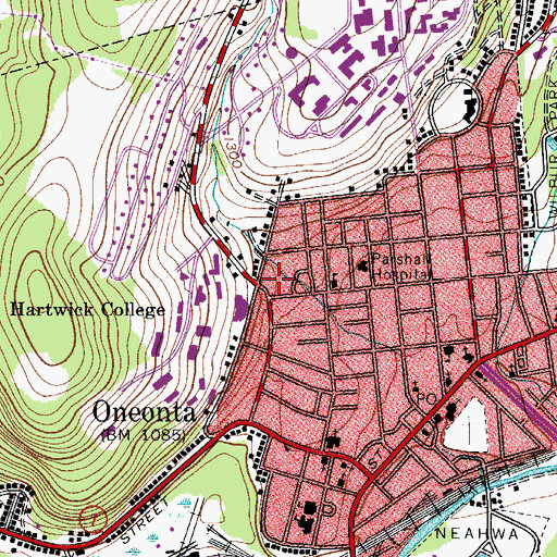 Topographic Map of Lutheran Church of Atonement, NY
