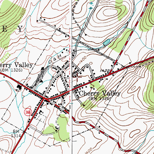 Topographic Map of Saint Thomas Roman Catholic Church, NY