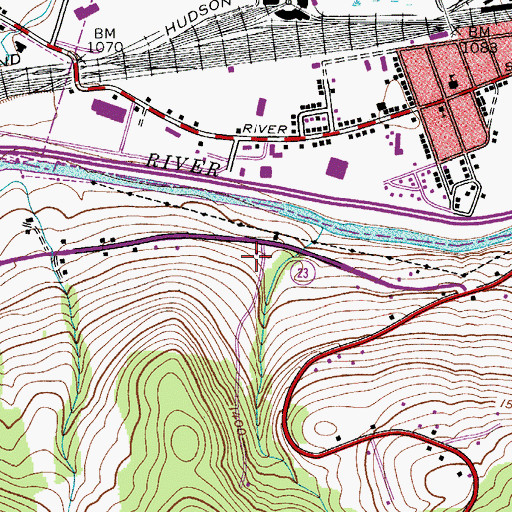 Topographic Map of Susquehanna Valley Baptist Church, NY