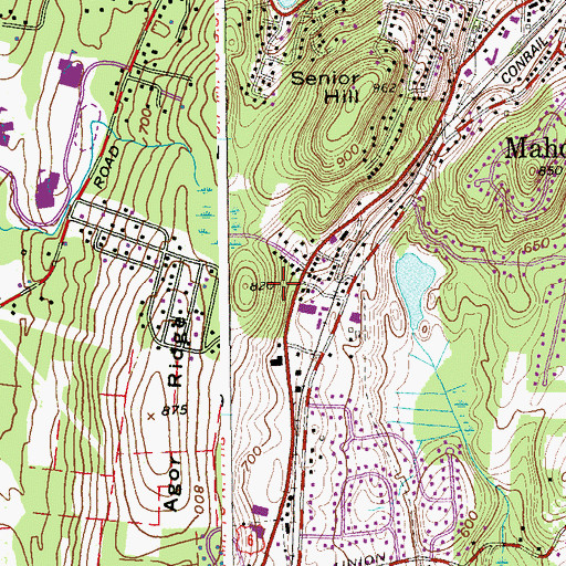 Topographic Map of First Presbyterian Church, NY