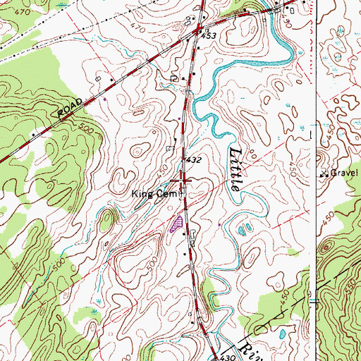 Topographic Map of Little River Community School, NY