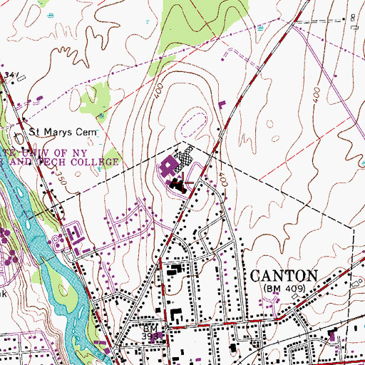 Topographic Map of F S Banford Elementary School, NY