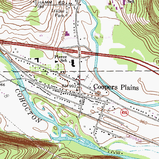 Topographic Map of Kingdom Hall of Jehovahs Witnesses, NY