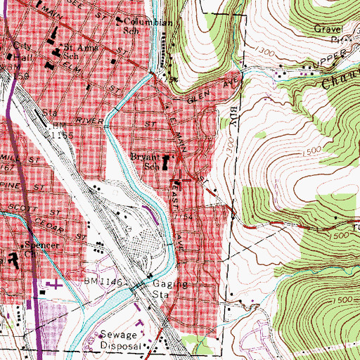 Topographic Map of Rehoboth Deliverance Ministries, NY