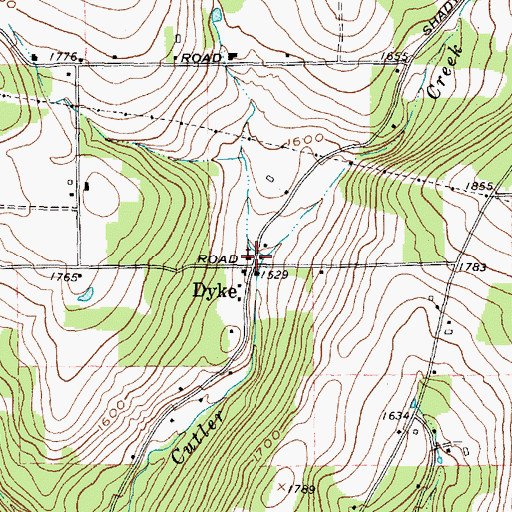 Topographic Map of Shady Grove Wesleyan Church, NY