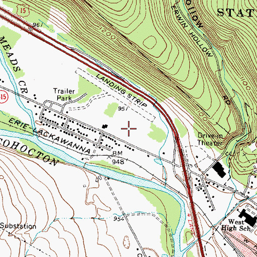 Topographic Map of Victory Highway Wesleyan Church, NY