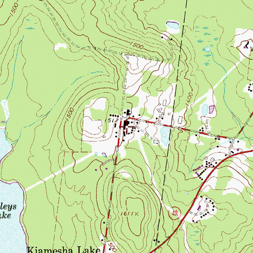 Topographic Map of Bais Yisroel School, NY