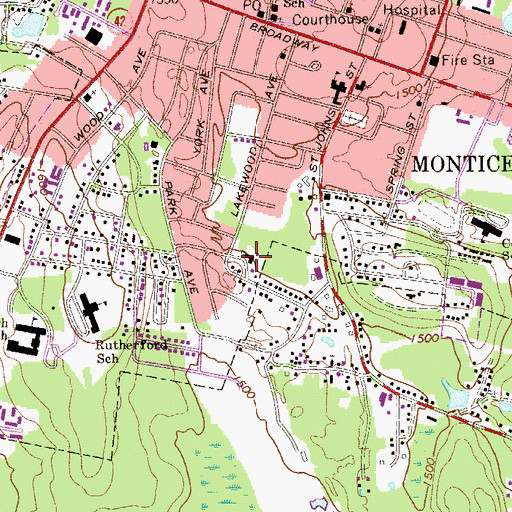 Topographic Map of Church of God Love and Faith, NY