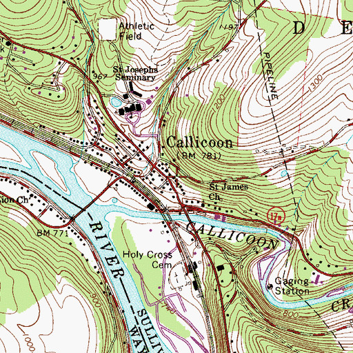 Topographic Map of Grace Baptist Church, NY