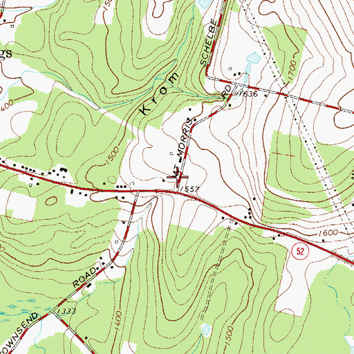 Topographic Map of Kingdom Hall of Jehovahs Witnesses, NY
