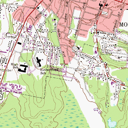 Topographic Map of Kingdom Hall of Jehovahs Witnesses, NY