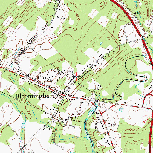 Topographic Map of Mountainview United Methodist Church, NY