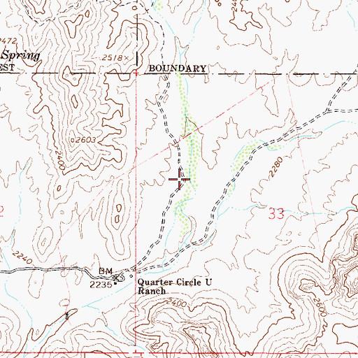 Topographic Map of Barks Canyon, AZ