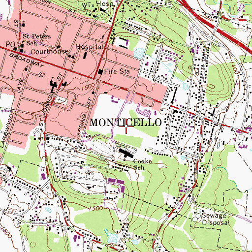 Topographic Map of The Church of Jesus Christ of Latter Day Saints, NY