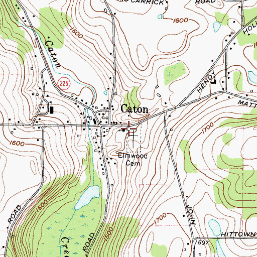 Topographic Map of Caton United Methodist Church, NY