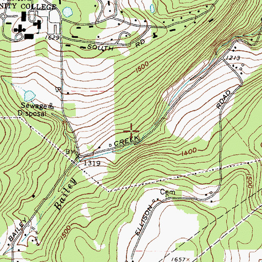 Topographic Map of Christian Life Church, NY