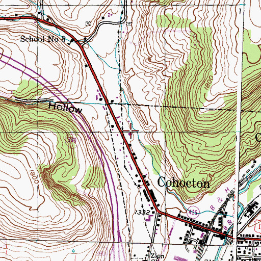 Topographic Map of Cohocton Assembly of God, NY