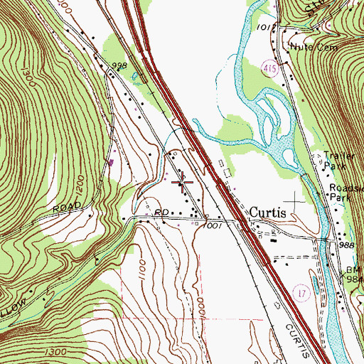 Topographic Map of Curtis Baptist Bible Church, NY