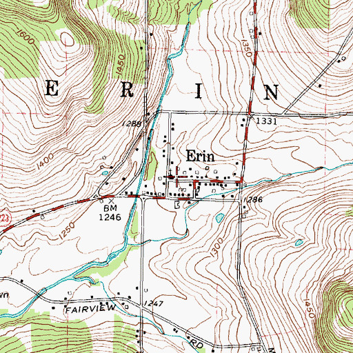 Topographic Map of Erin United Methodist Church, NY