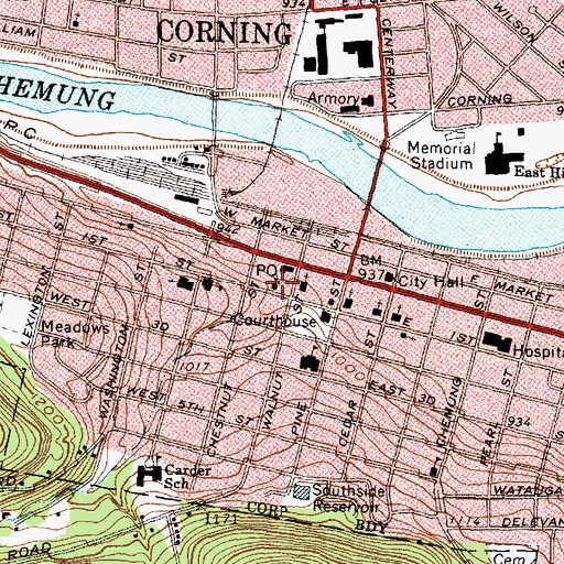 Topographic Map of Faith Lutheran Church, NY