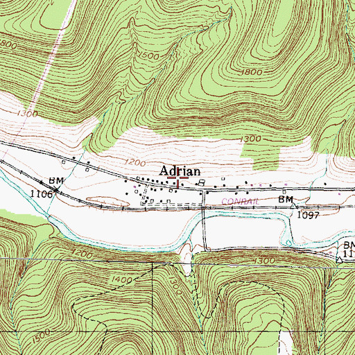 Topographic Map of First Baptist Church, NY