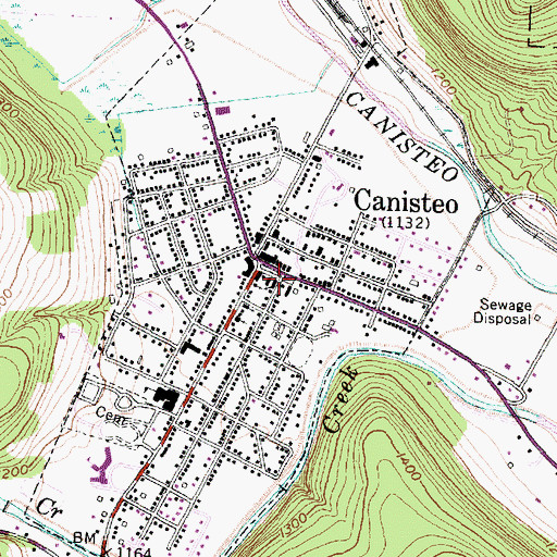 Topographic Map of First Presbyterian Church, NY