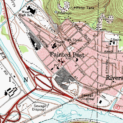 Topographic Map of First Presbyterian Church, NY