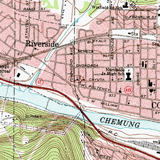 Topographic Map of Grace Fellowship, NY
