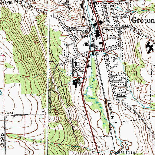 Topographic Map of Groton Middle School, NY