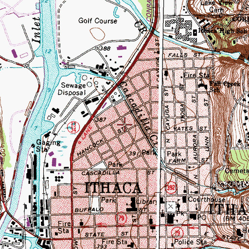 Topographic Map of Baptized Church of Jesus, NY