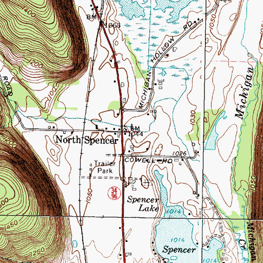 Topographic Map of Bible Baptist Church, NY