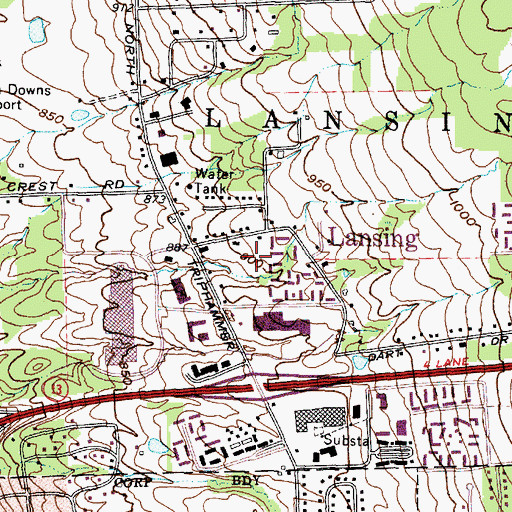 Topographic Map of Christ Chapel, NY