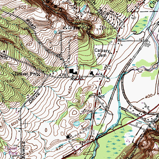 Topographic Map of First Assembly of God Church, NY