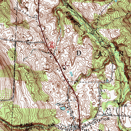 Topographic Map of First Baptist Church, NY