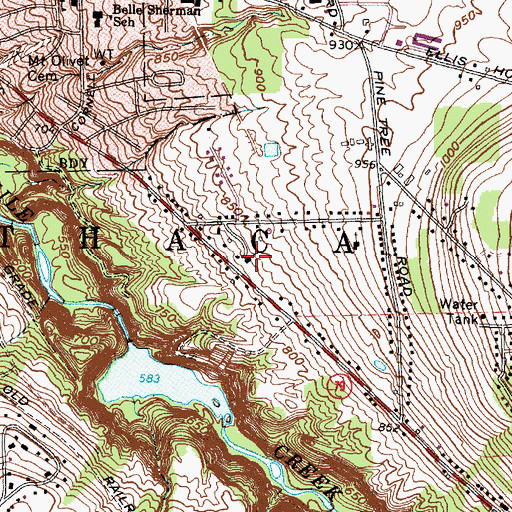 Topographic Map of Hillside Alliance Church, NY