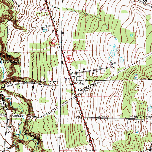 Topographic Map of Kingdom Hall of Jehovahs Witnesses, NY