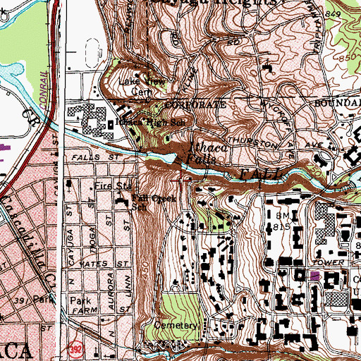Topographic Map of The Religious Society of Friends Meetinghouse, NY