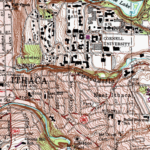 Topographic Map of Saint Luke Lutheran Church, NY
