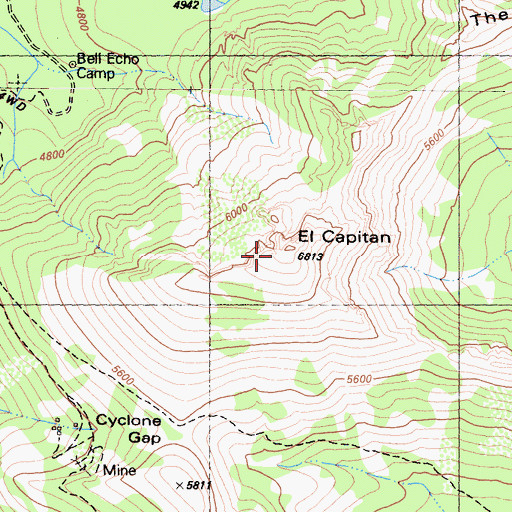 Topographic Map of El Capitan, CA
