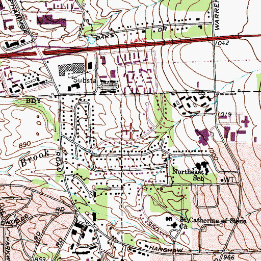 Topographic Map of The Church of Jesus Christ of Latter Day Saints, NY