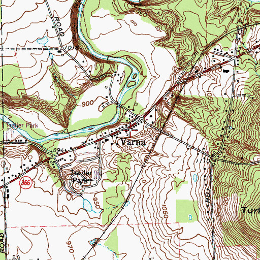 Topographic Map of Varna United Methodist Church, NY