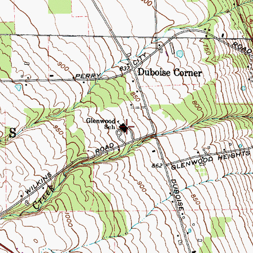Topographic Map of West Hill Community Church, NY