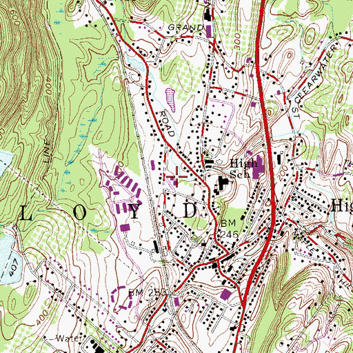 Topographic Map of Saint Augustine School, NY
