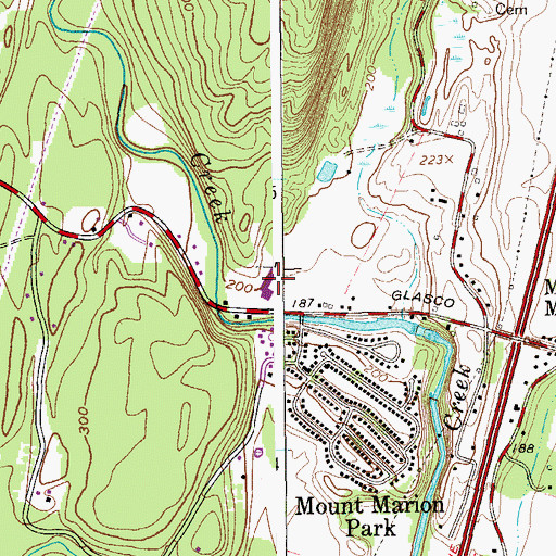 Topographic Map of Mount Marion Elementary School, NY
