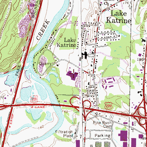 Topographic Map of M Clifford Miller Middle School, NY