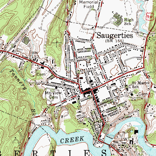 Topographic Map of Atonement Lutheran Church, NY