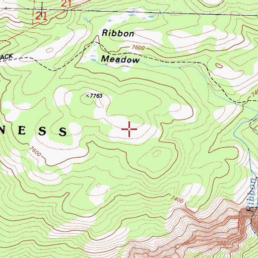 Topographic Map of El Capitan Trail (historical), CA