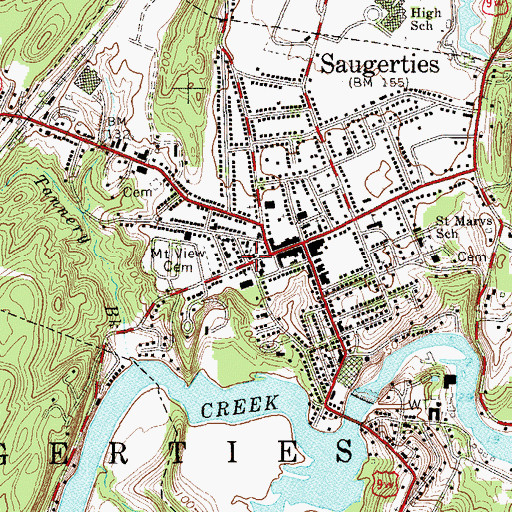 Topographic Map of First Congregational Church, NY