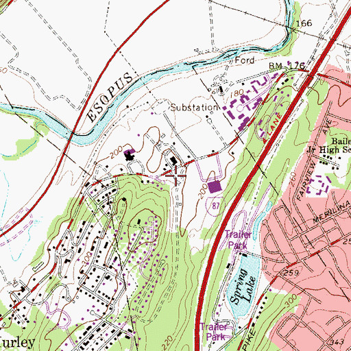 Topographic Map of Good Shepherd Lutheran Church, NY